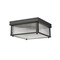 Z-Lite Carnaby Flush Mount, 2-Light, 13 In.W x 6.25 In.H, Matte Black/Clear Ribbed 7504FS13-MB - alternate 3